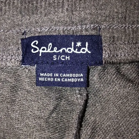Anthropologie Splendid S Lively Leopard Gray PJ Lounge Crewneck &amp; Jogger Set