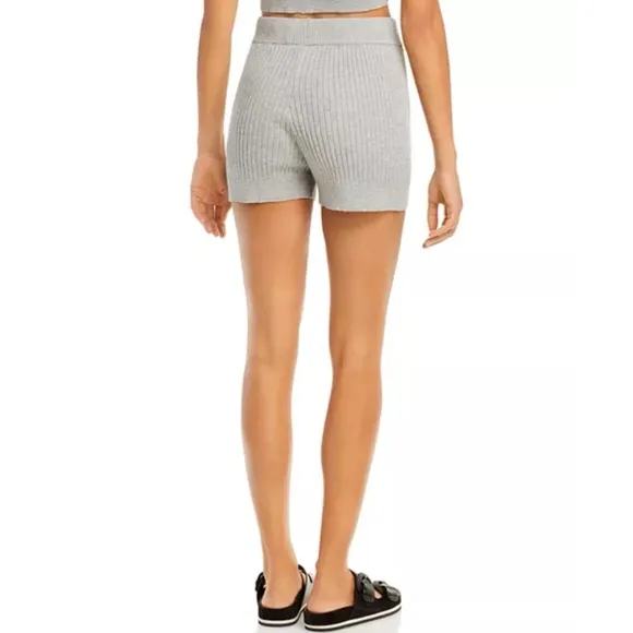 AQUA Ribbed Knit Top &amp; Short Set Size S NWT
