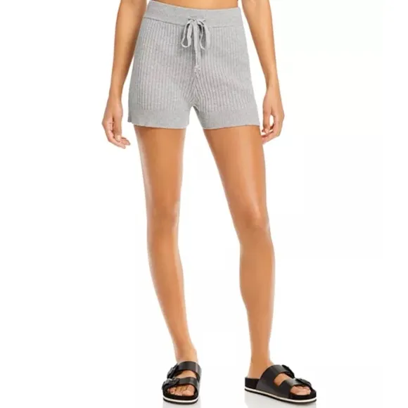 AQUA Ribbed Knit Top &amp; Short Set Size S NWT