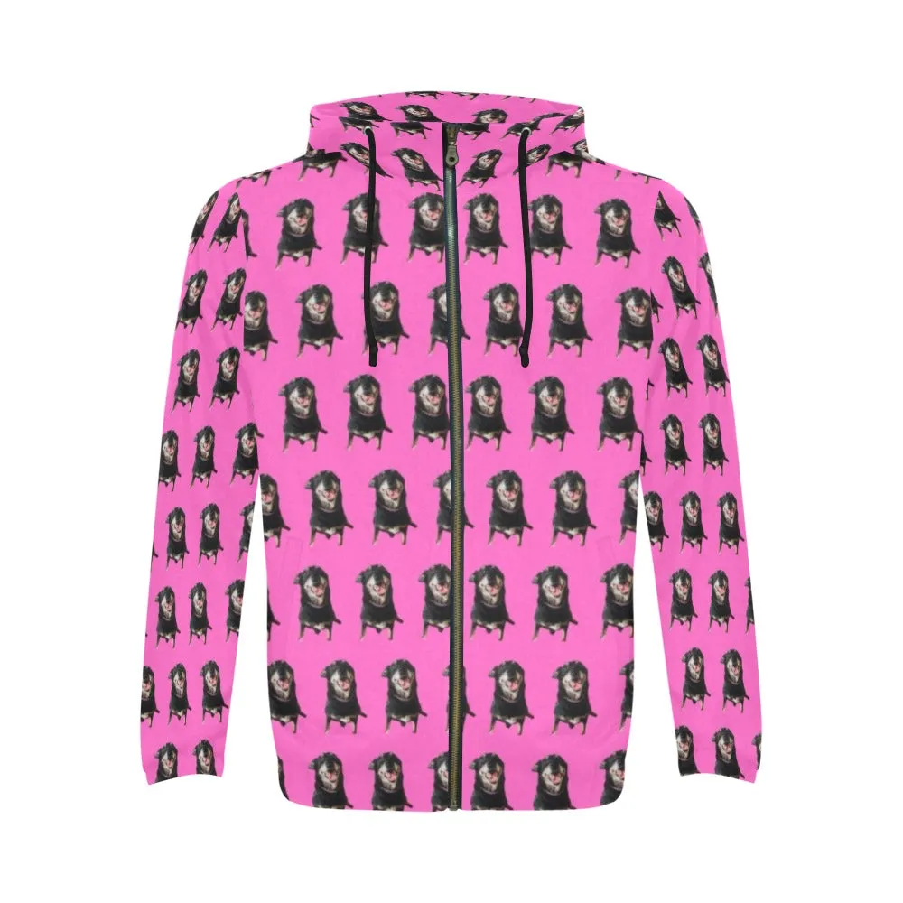 Ari Kelpie Zip Up Hoodie - Mens Pink