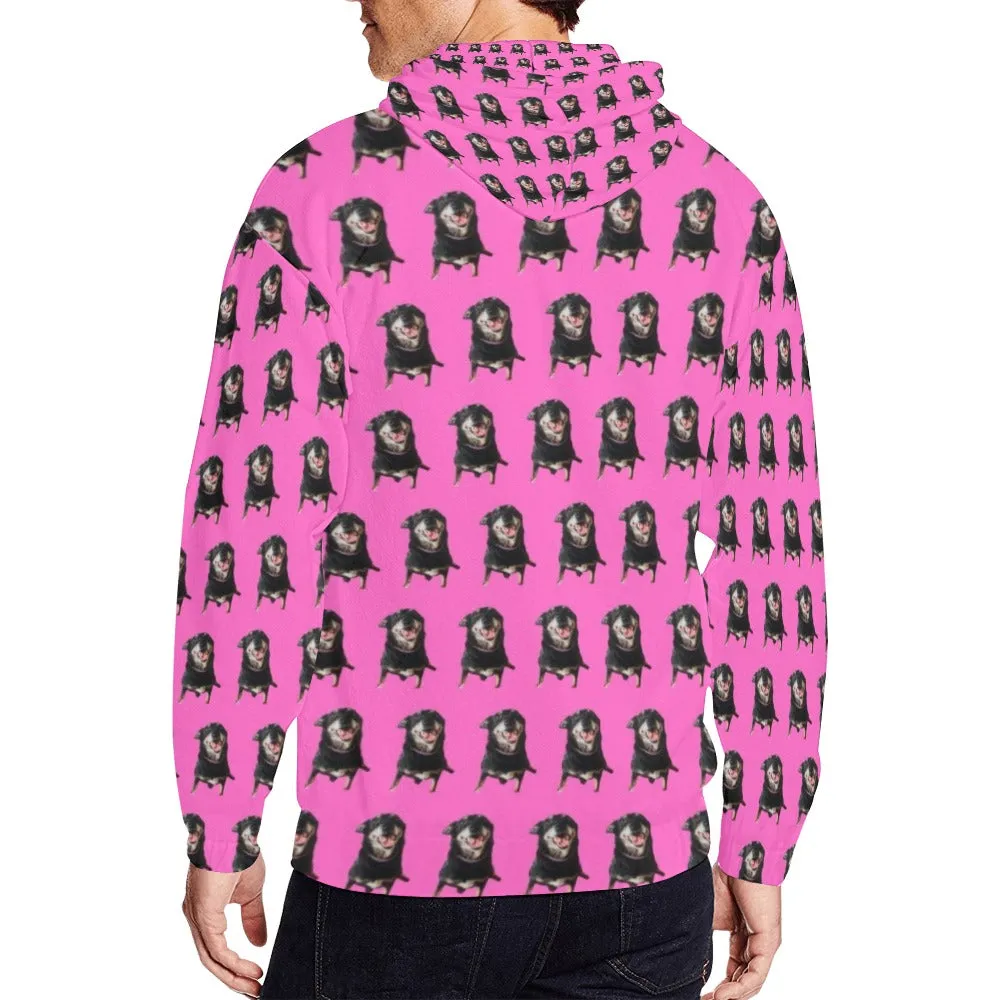 Ari Kelpie Zip Up Hoodie - Mens Pink