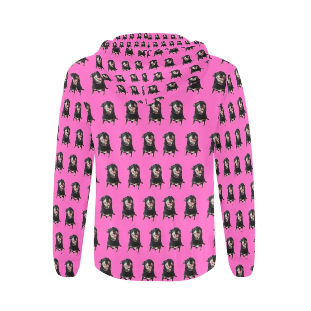 Ari Kelpie Zip Up Hoodie - Mens Pink
