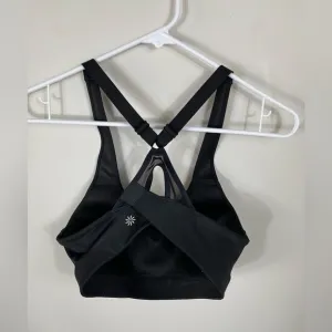 Athleta Advance Bra Black Sport Gym Size 34B