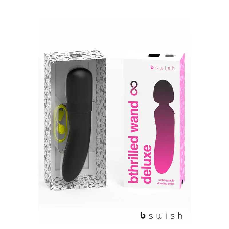 B Swish Bthrilled Deluxe Massage Wand - Noir