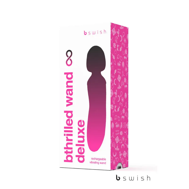 B Swish Bthrilled Deluxe Massage Wand - Noir