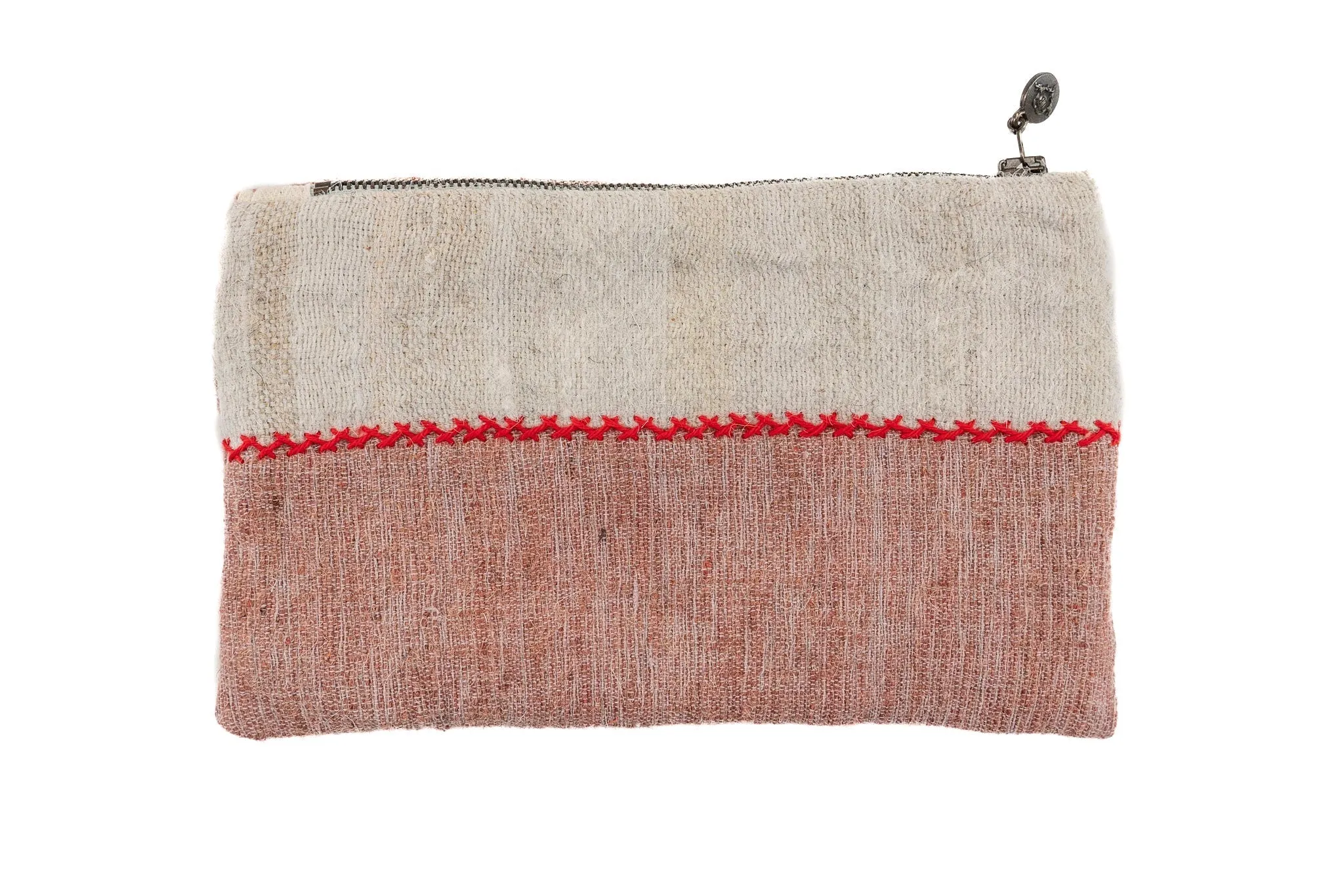 Bag: Handwoven wool, interior handwoven hemp lining - BG70