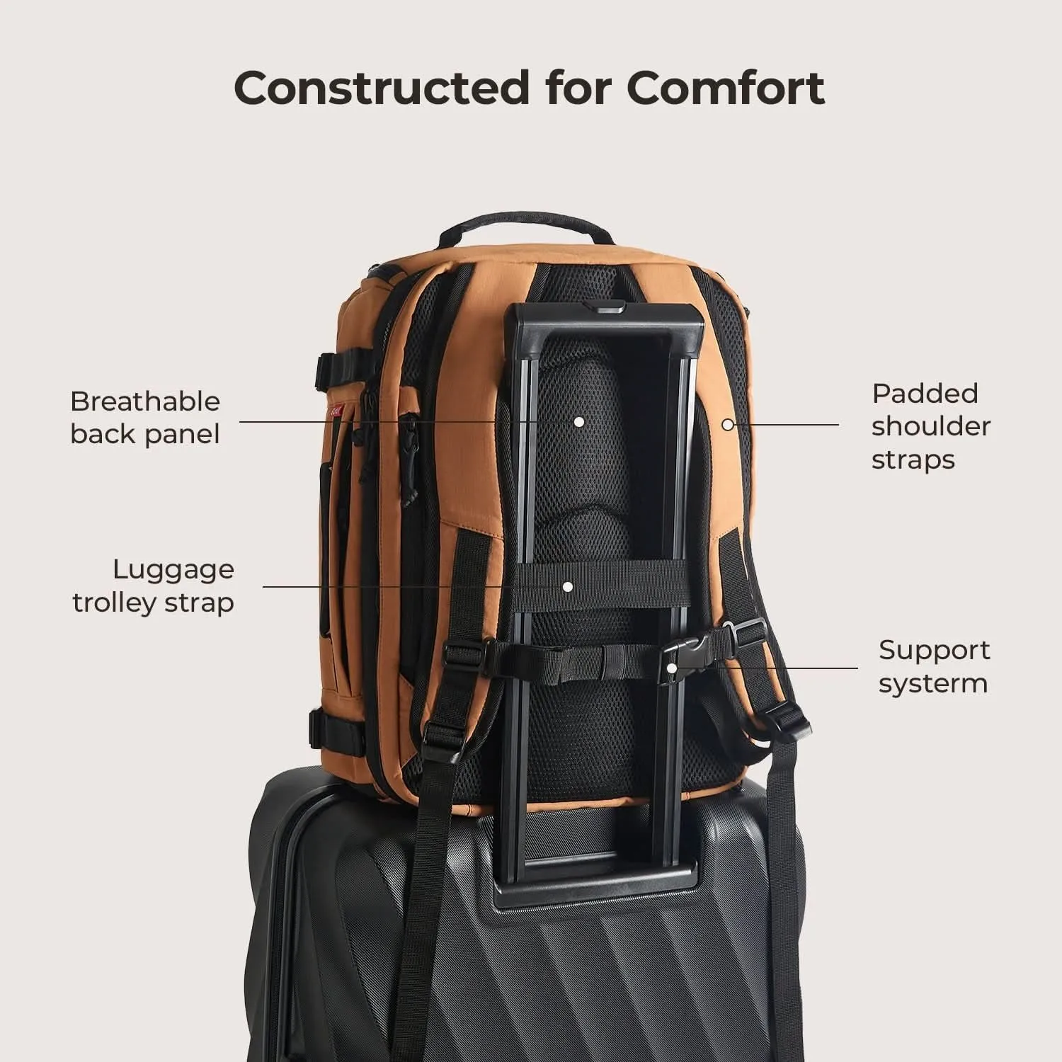 Bagsmart Blast Quick Access Carry On Expandable Travel Backpack