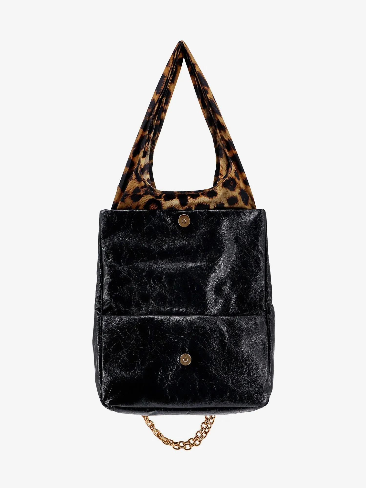 Balenciaga Changeable Leather Shoulder Bag With Animalier Insert
