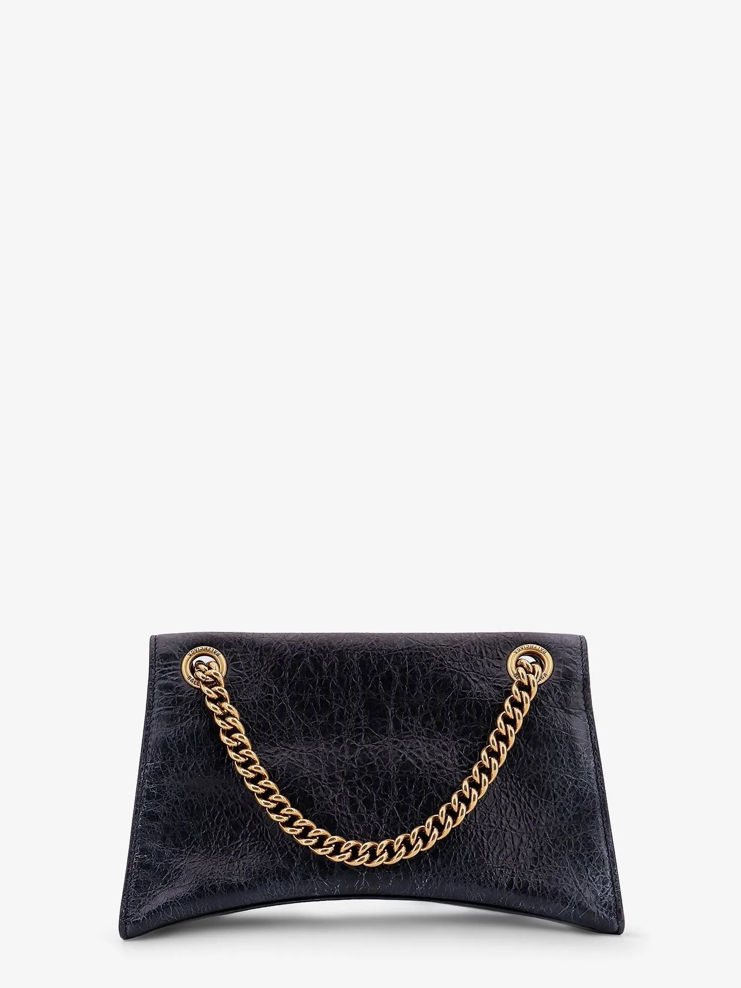 Balenciaga Leather Shoulder Bag With Dirty Effect And Iconic Metal Logo