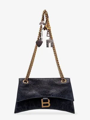 Balenciaga Leather Shoulder Bag With Dirty Effect And Iconic Metal Logo