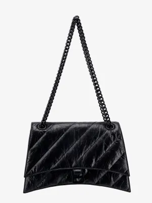 Balenciaga Matelassé Leather Shoulder Bag With Frontal Monogram