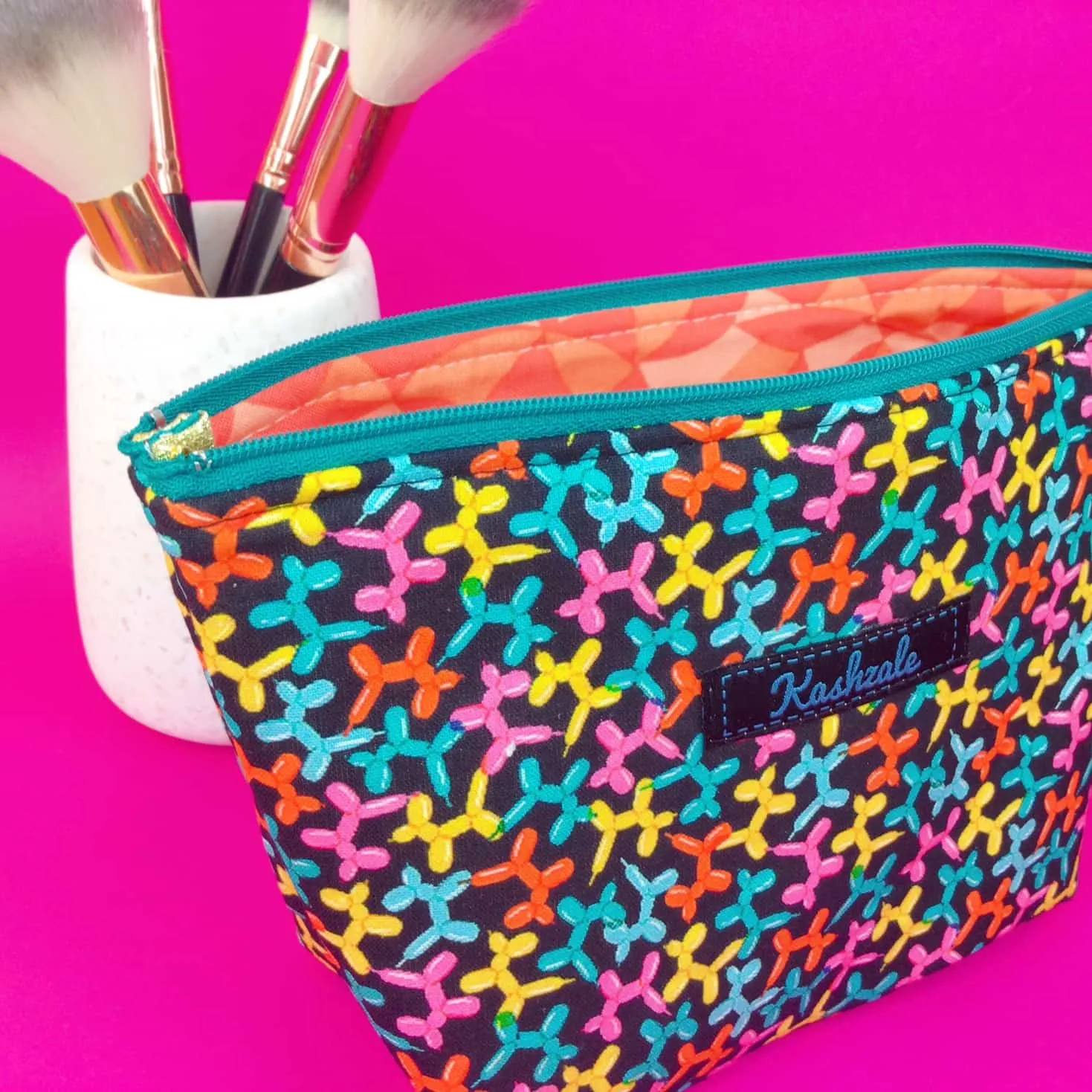Balloon Animals Medium Cosmetic Bag.