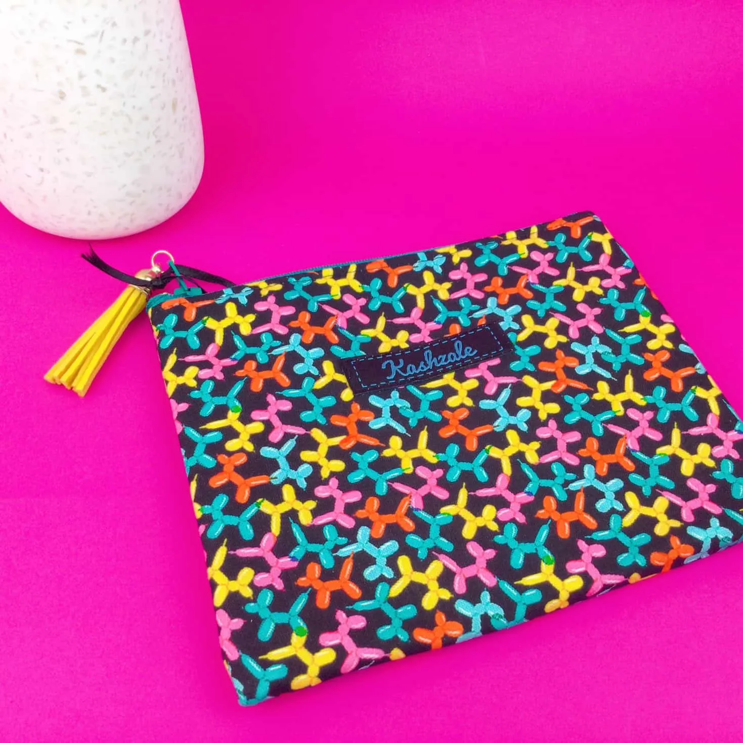 Balloon Animals Small Clutch, Small makeup bag.
