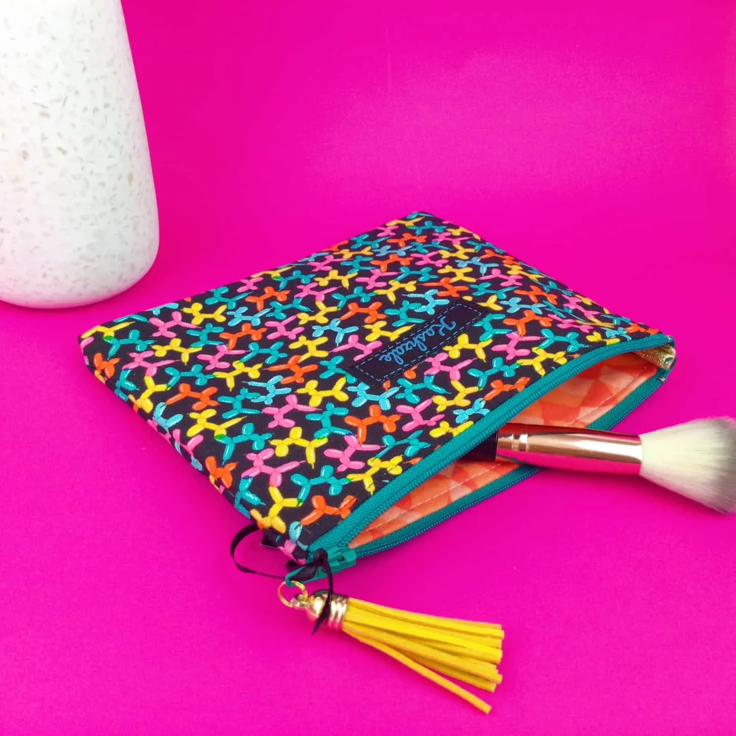 Balloon Animals Small Clutch, Small makeup bag.