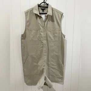 Banana Republic NWT  Sleeveless Khaki Romper Women size XL tan multiple pockets