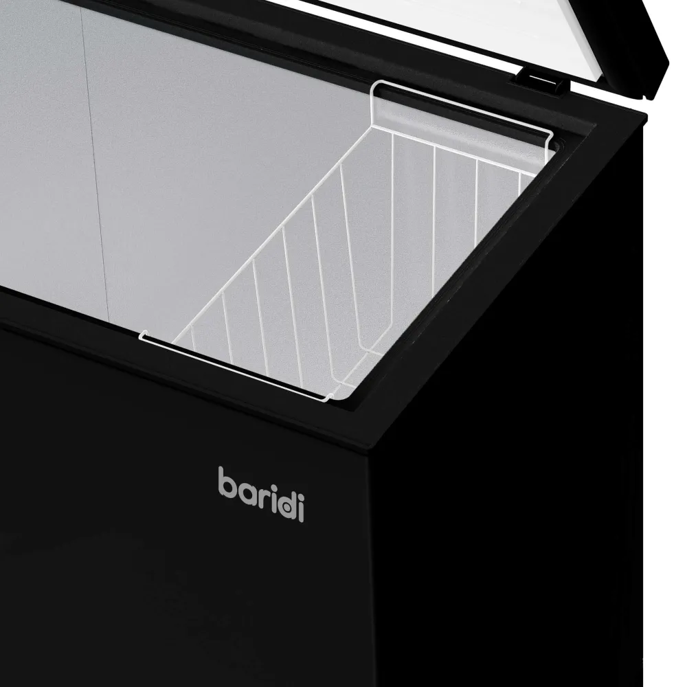 Baridi Freestanding Chest Freezer 99L with Thermostat - Black - B