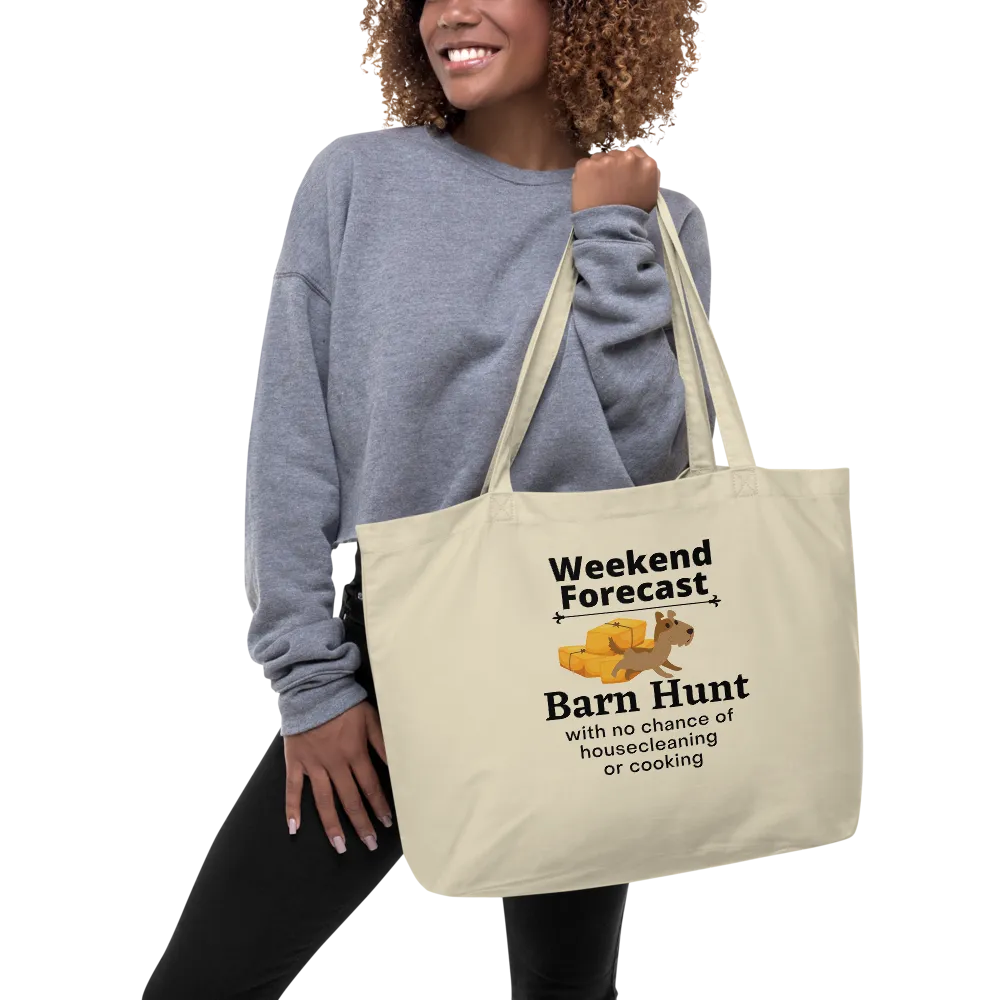 Barn Hunt Weekend Forecast X-Large Tote/ Shopping Bags