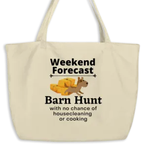 Barn Hunt Weekend Forecast X-Large Tote/ Shopping Bags
