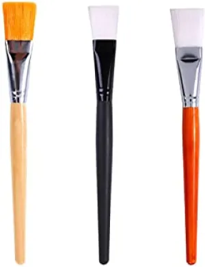 Beaupretty 3pcs Fan Facial Brushes Facial Mud Applicator Acid Applicator Brush Cosmetic Tools Makeup Applicator for Mud Cream Women Girls