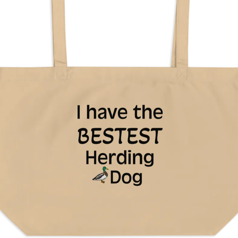 Bestest Duck Herding Dog X-Large Tote/Shopping Bag