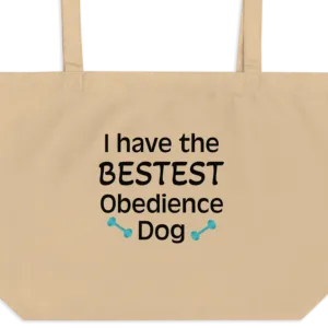Bestest Obedience Dog X-Large Tote/Shopping Bag