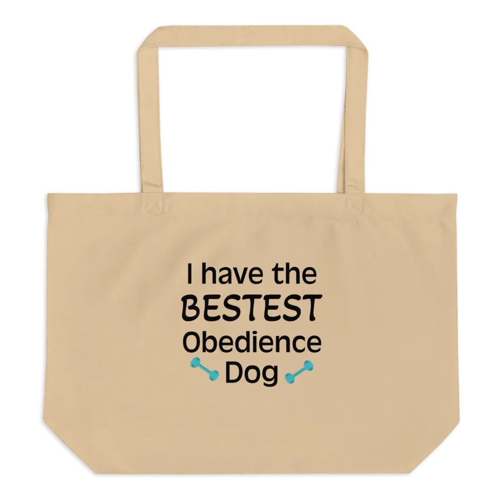 Bestest Obedience Dog X-Large Tote/Shopping Bag