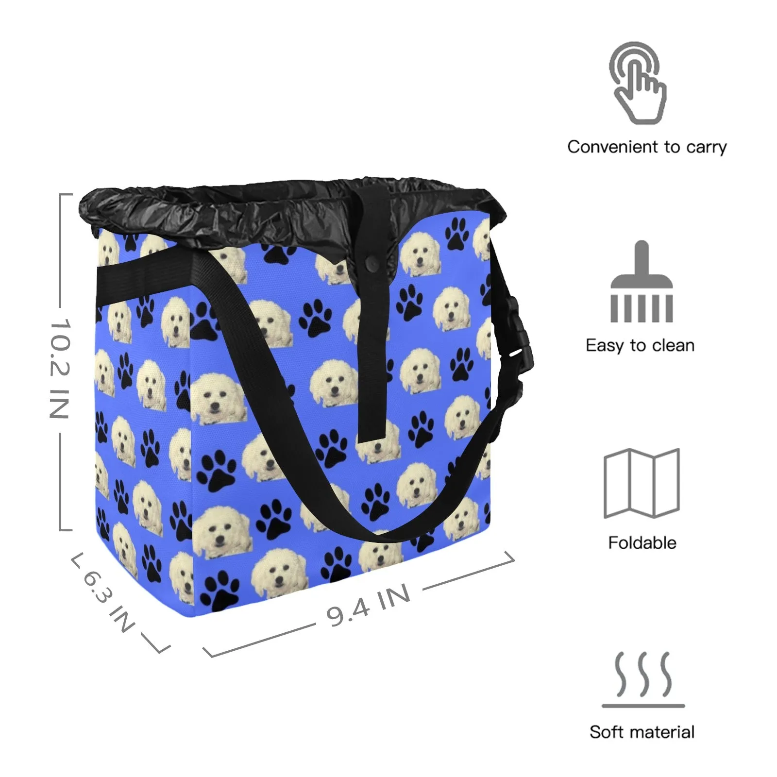 Bichon Car Trash Bag