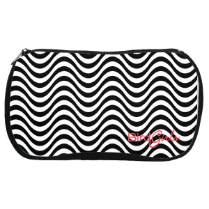 BirdGirls Black and White Waves Cosmetic Bag