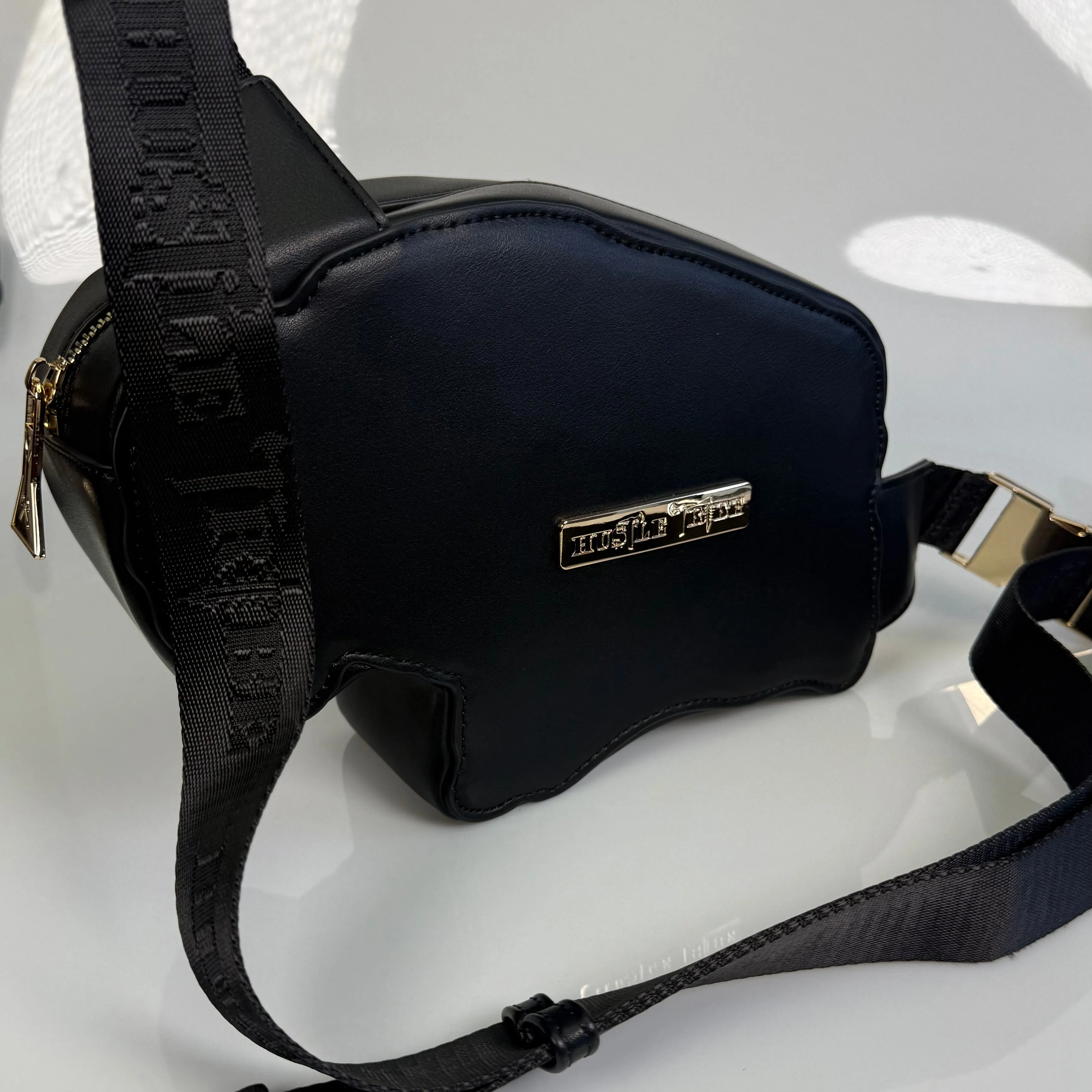 Black Signature Buffalo Cross-body Bag