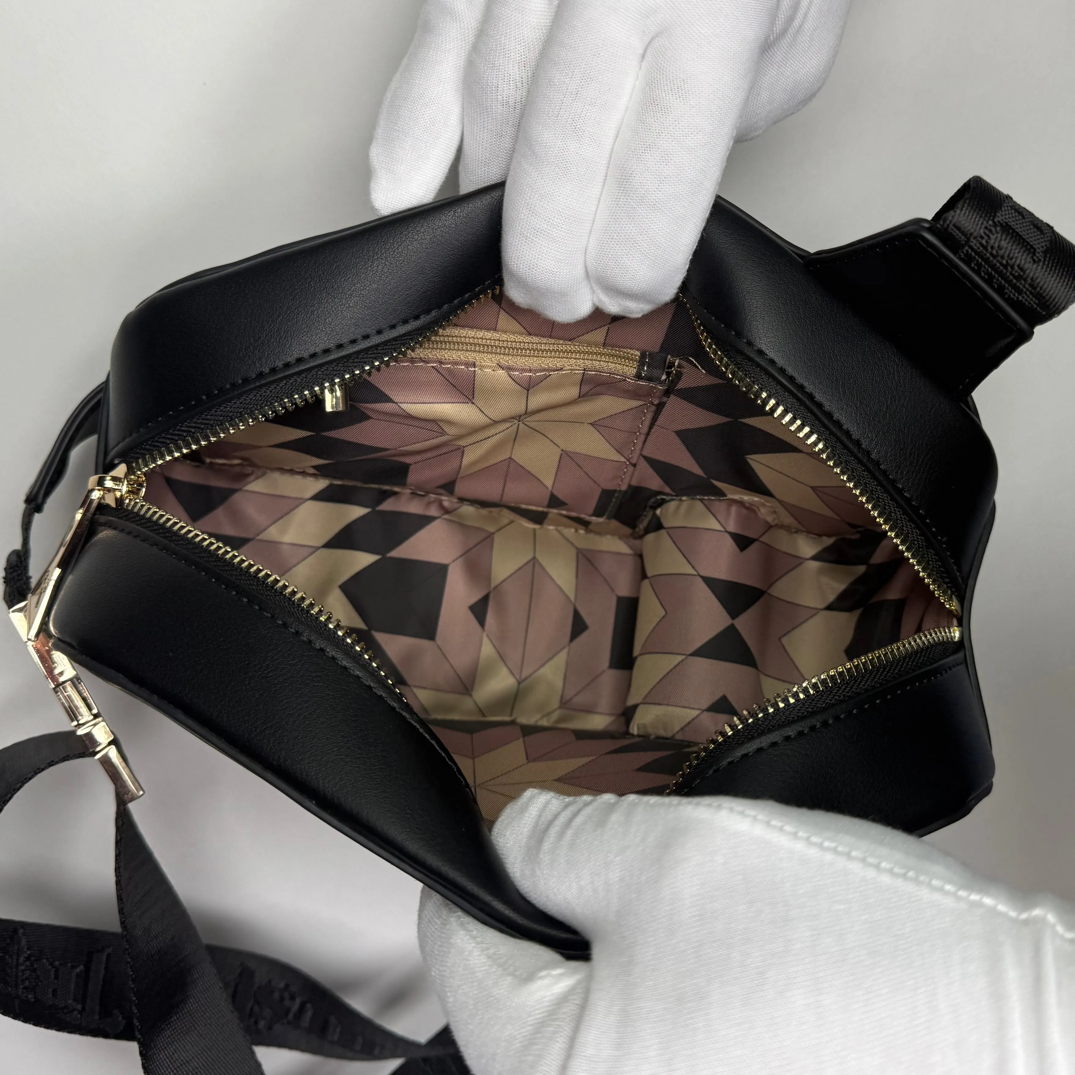 Black Signature Buffalo Cross-body Bag