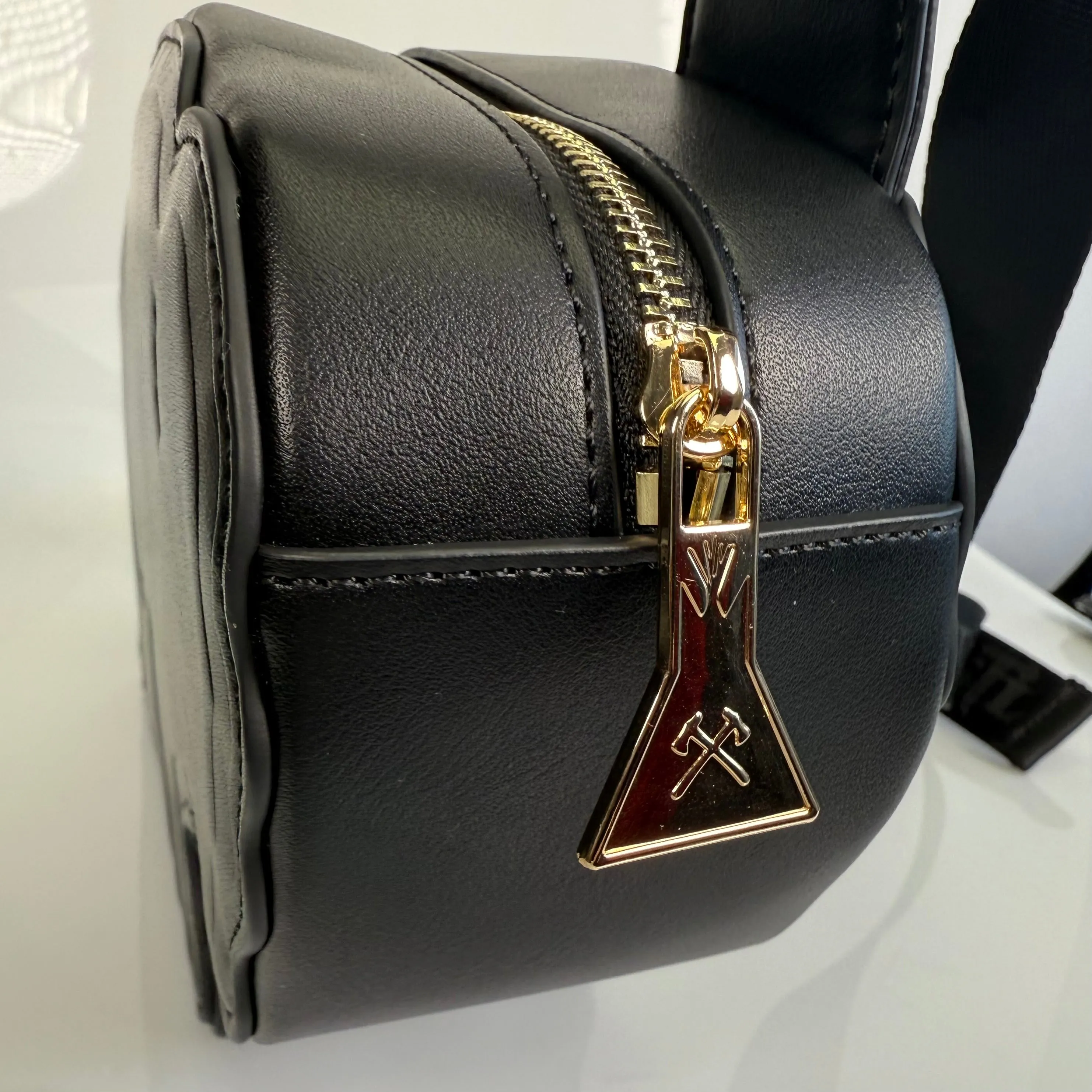 Black Signature Buffalo Cross-body Bag