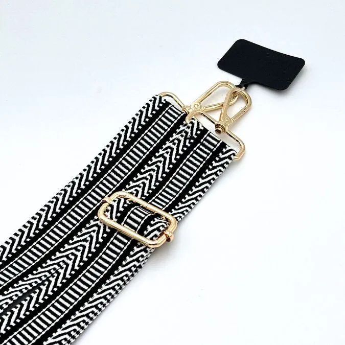 Black Stripes Woven Strap