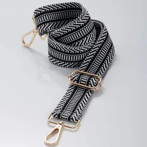 Black Stripes Woven Strap