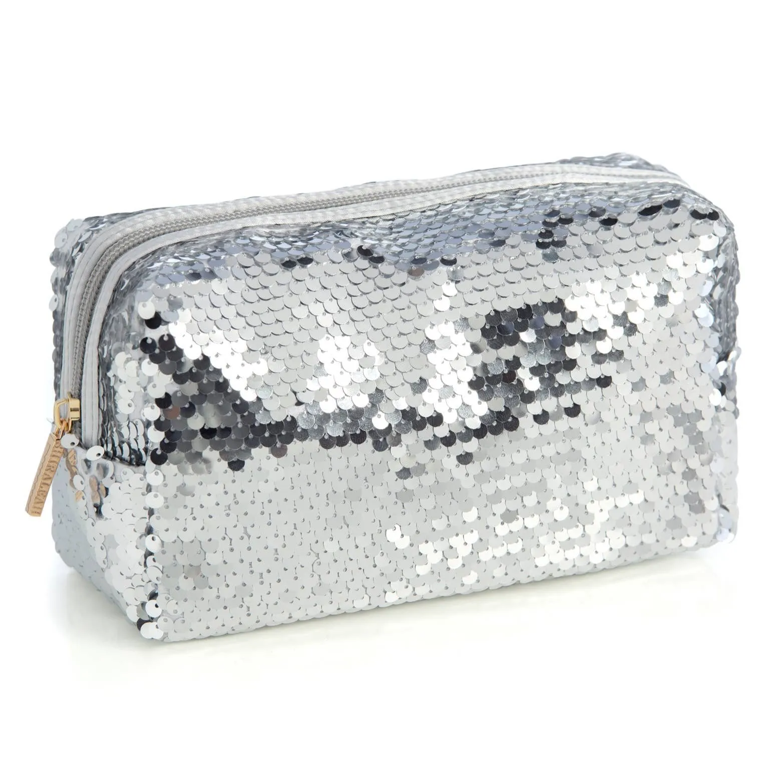Bling Sequin Cosmetic Bag | Silver