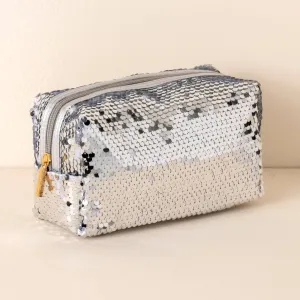 Bling Sequin Cosmetic Bag | Silver