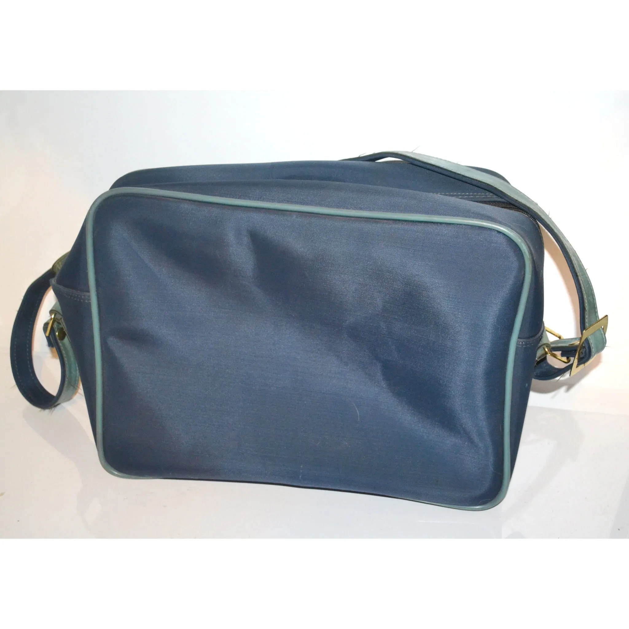 Blue Nylon Vinyl Travelbag By Safe-way