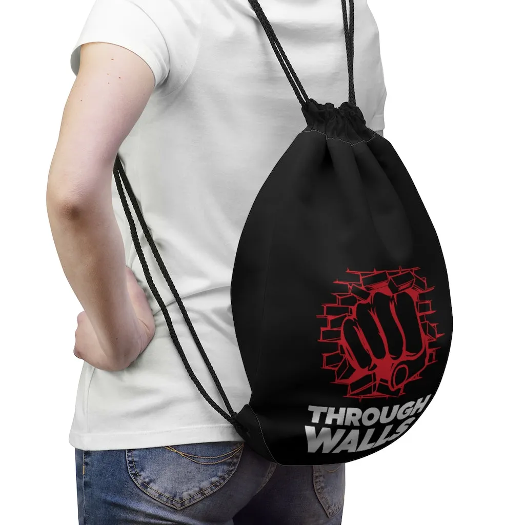 Break Through Walls And Rise Above Plateaus - Drawstring Bag