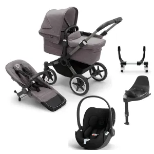 Bugaboo Donkey 5 Mono Cloud T Travel System in Grey Mélange