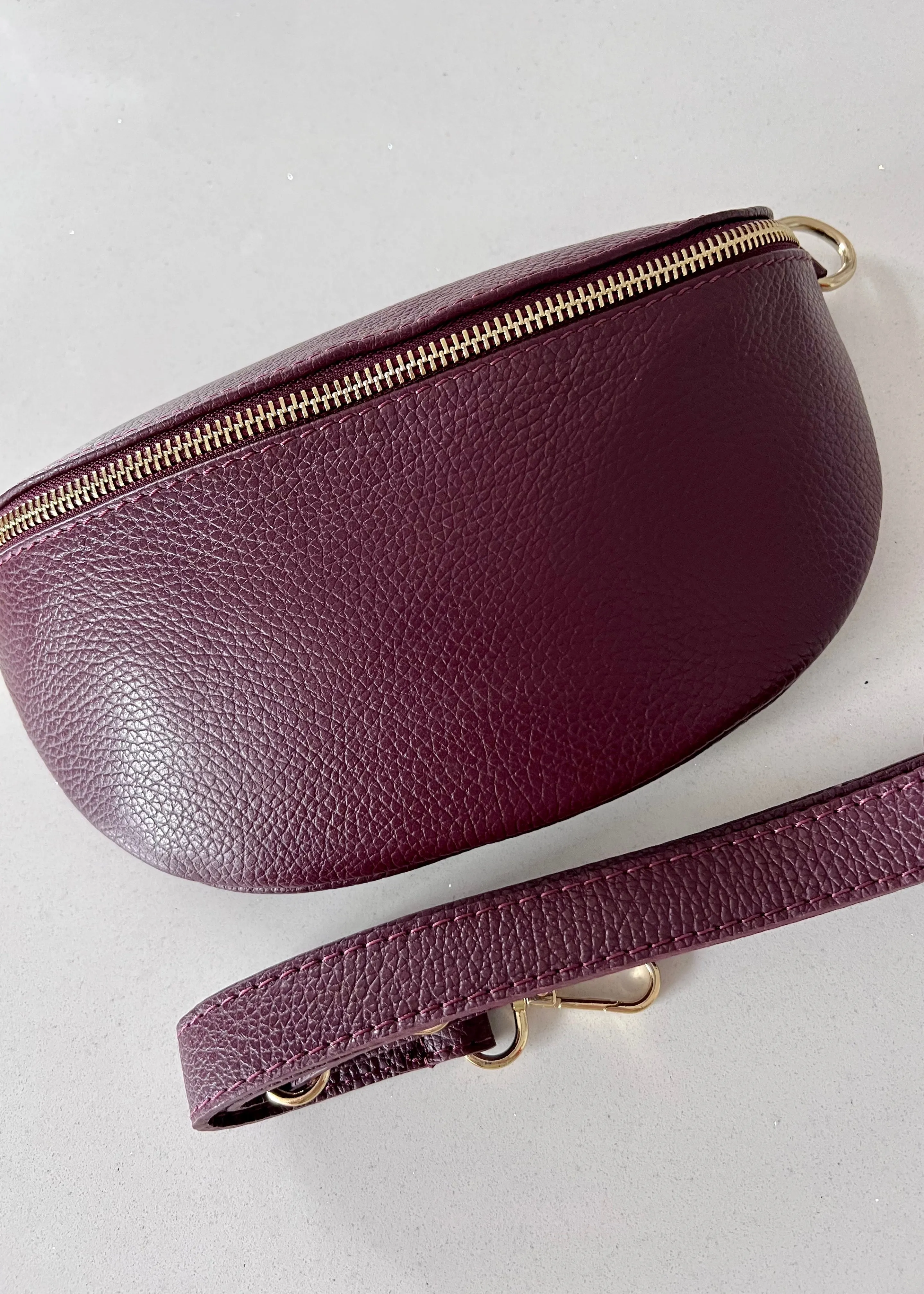 Burgundy Leather Bum Bag