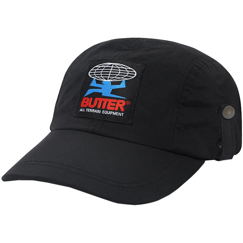 Butter Goods All Terrain 4 Panel Flap Cap Black