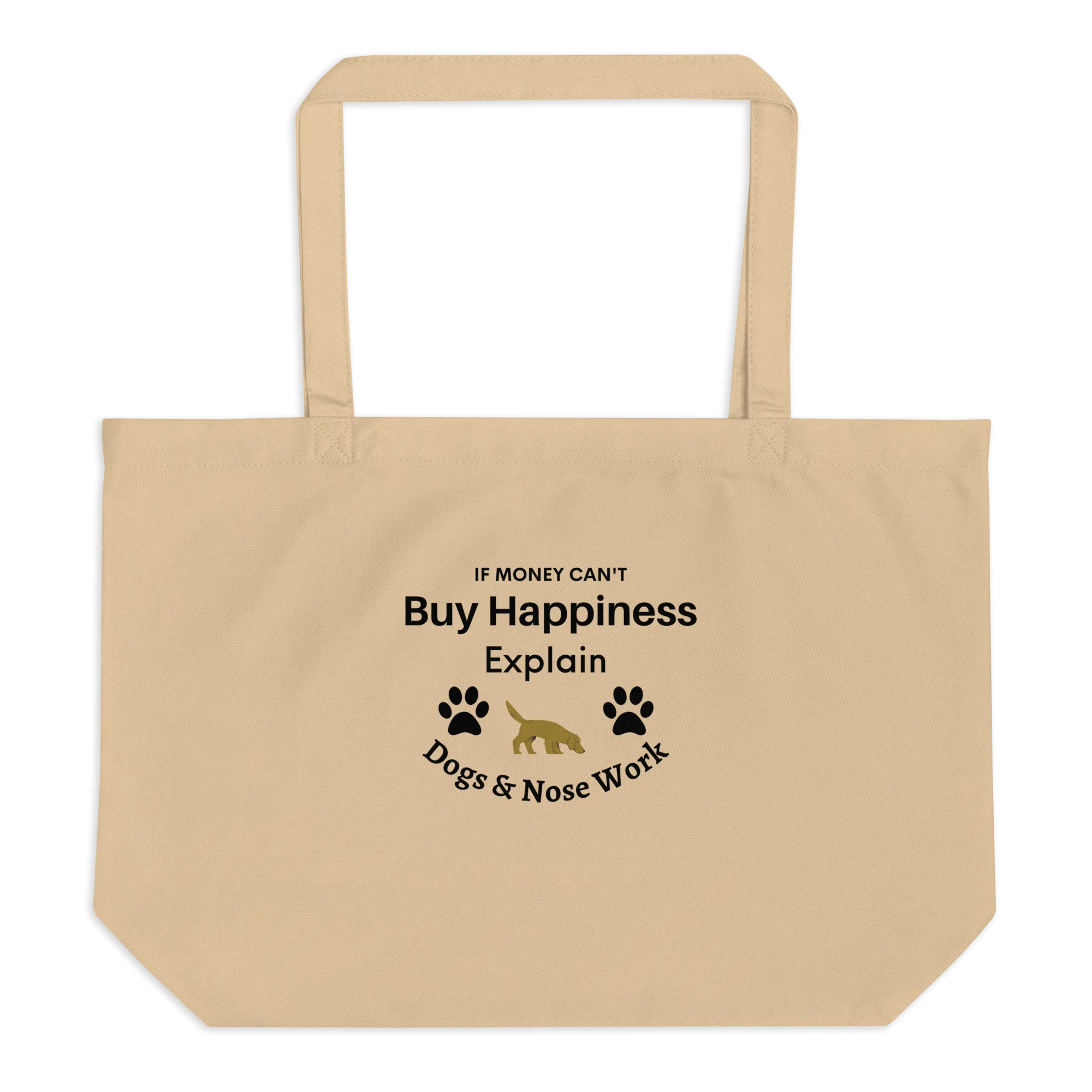 Buy Happiness w/ Dogs & Nose Work X-Large Tote/ Shopping Bags