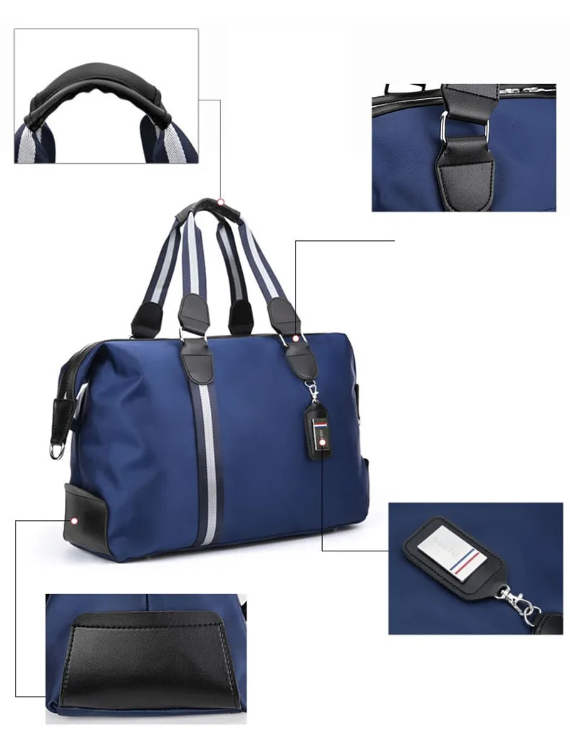 Cabin-Ready Multifunction Travel Duffel Gym Duffel - Black/Blue - One Size