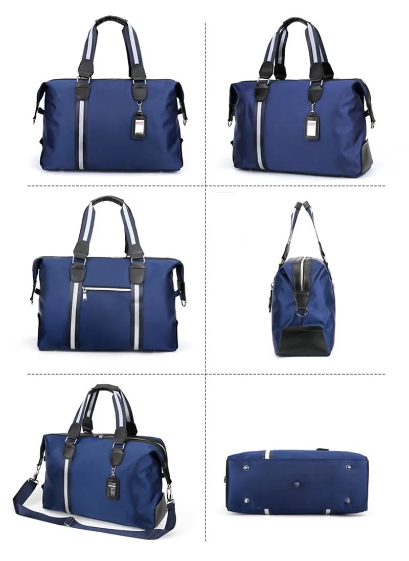 Cabin-Ready Multifunction Travel Duffel Gym Duffel - Black/Blue - One Size