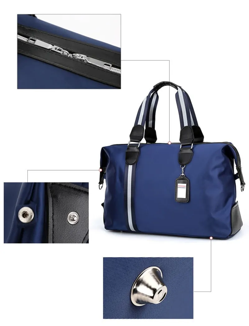 Cabin-Ready Multifunction Travel Duffel Gym Duffel - Black/Blue - One Size