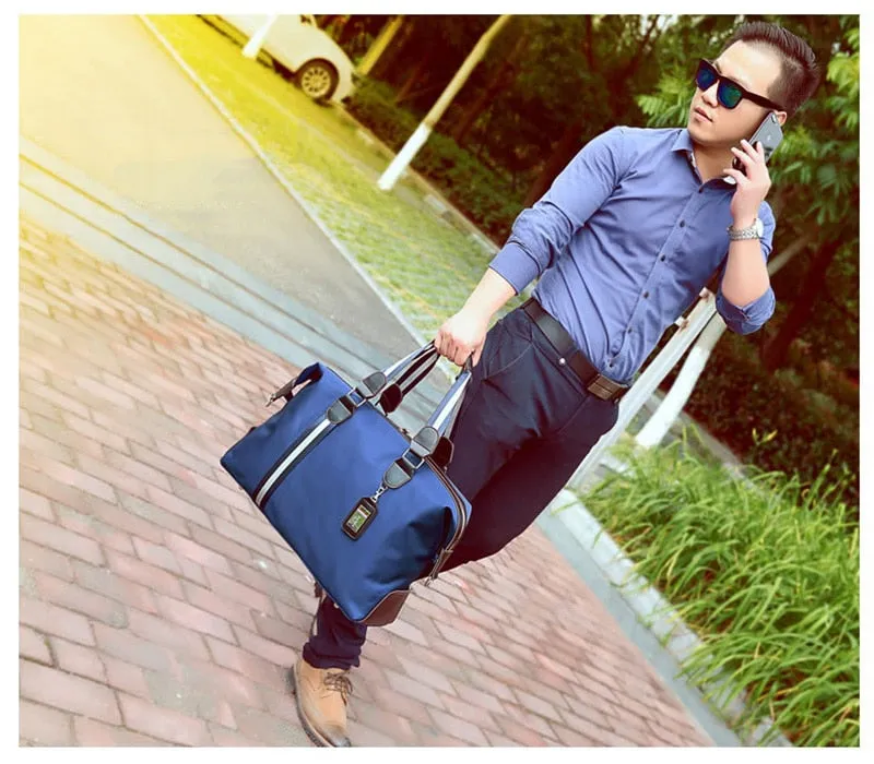 Cabin-Ready Multifunction Travel Duffel Gym Duffel - Black/Blue - One Size
