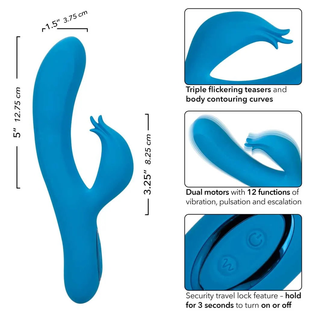 CalExotics Azure Flutter G Dual Motor Vibrator