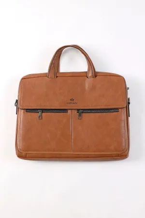 CAMEL BROWN LAPTOP-BAG