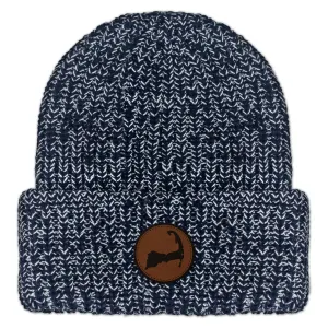 Cape Cod Leather Patch Chunky Knit