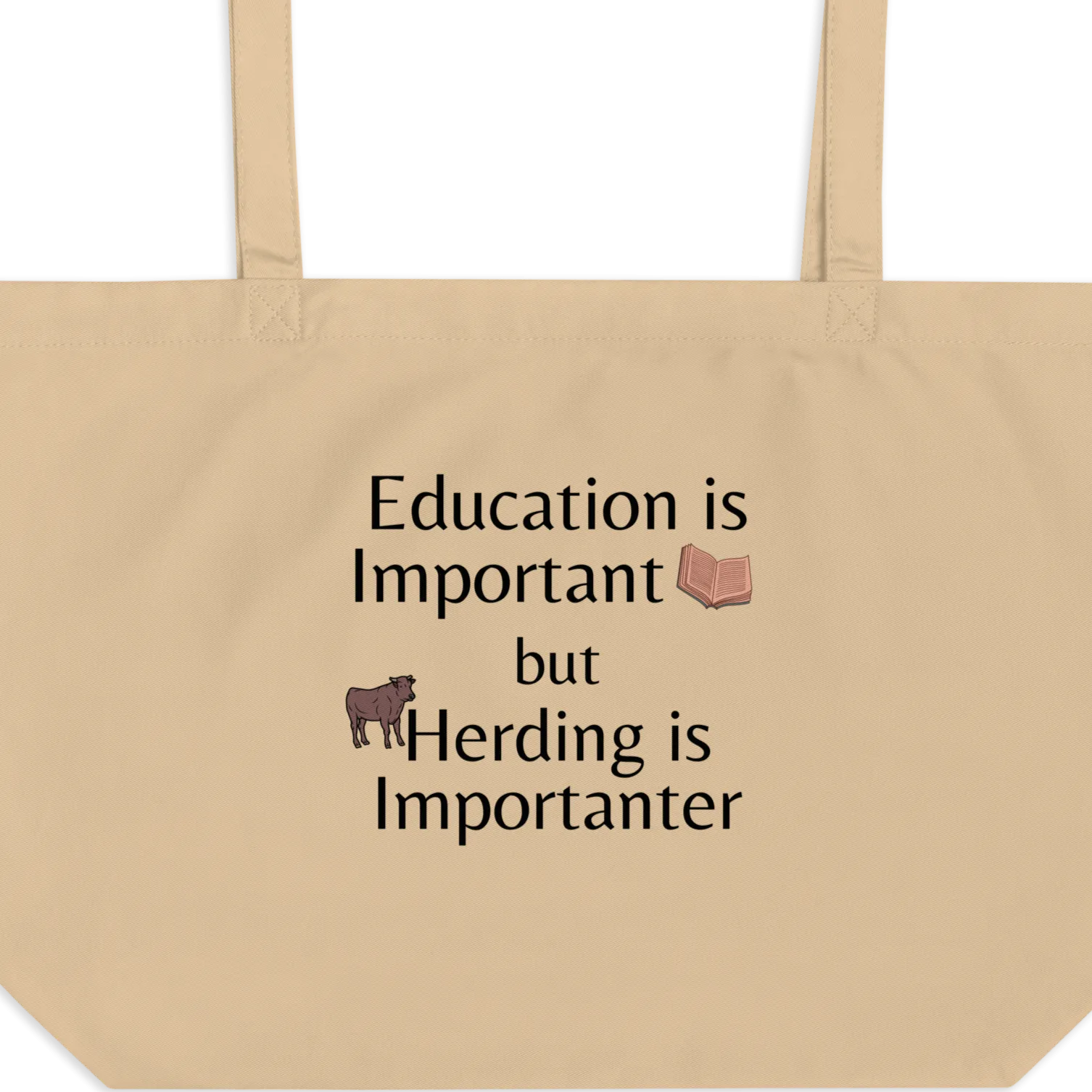 Cattle Herding is Importanter X-Large Tote/ Shopping Bags