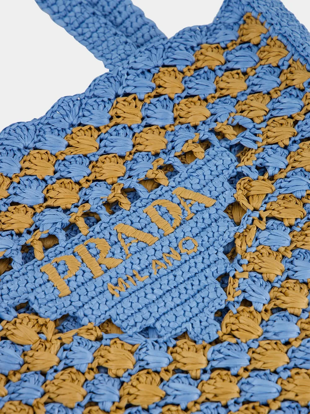 Celeste and Caramel Crochet Tote Bag